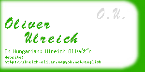 oliver ulreich business card